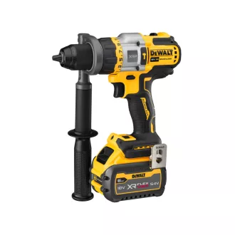   DEWALT Mașină de găurit cu percuție cu acumulator 18-54 V fără perie de cărbune (1 x baterie de 6,0 Ah + încărcător) DCD999T1