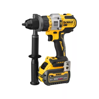   DEWALT Mașină de găurit cu percuție cu acumulator 18-54 V fără perie de cărbune (1 x baterie de 9,0 Ah + încărcător) DCD999X1