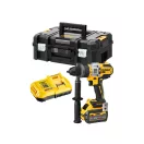 DEWALT Mașină de găurit cu percuție cu acumulator 18-54 V fără perie de cărbune (1 x baterie de 9,0 Ah + încărcător) DCD999X1