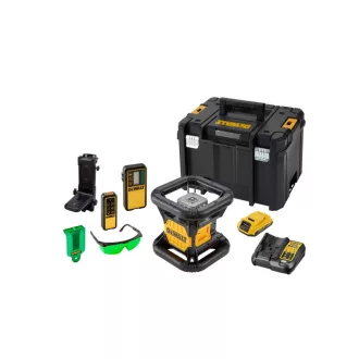   DEWALT Laser rotativ cu autoaliniere fără fir 18 V (verde) (1 x baterie de 2,0 Ah + încărcător + TSTAK) DCE079D1G