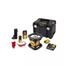 DEWALT Laser rotativ cu autoaliniere fără fir 18 V (roșu) (1 x baterie de 2,0 Ah + încărcător) DCE079D1R