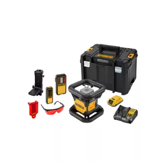   DEWALT Laser rotativ cu autoaliniere fără fir 18 V (roșu) (1 x baterie de 2,0 Ah + încărcător) DCE079D1R