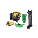 Set laser cu linii încrucișate fără fir DEWALT 18 V (verde) (1 baterie de 2,0 Ah + încărcător) DCE0822D1G