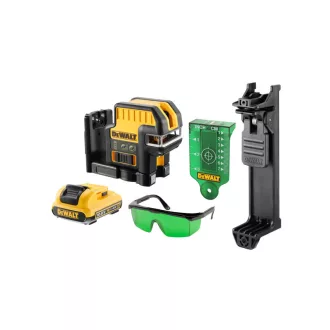   Set laser cu linii încrucișate fără fir DEWALT 18 V (verde) (1 baterie de 2,0 Ah + încărcător) DCE0822D1G