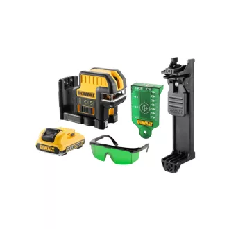   Set laser cu linii încrucișate fără fir DEWALT 18 V (verde) (1 baterie de 2,0 Ah + încărcător) DCE0825D1G