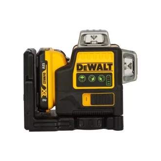   DEWALT Laser cu 3 planuri fără fir 10,8-12 V (verde) (1 x baterie de 2,0 Ah + încărcător) DCE089D1G
