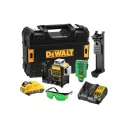 DEWALT Laser cu 3 planuri fără fir 10,8-12 V (verde) (1 x baterie de 2,0 Ah + încărcător) DCE089D1G