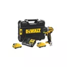 Șurubelniță fără fir DEWALT 12 V fără perie de cărbune (2 x 2,0 Ah baterii + încărcător) DCF601D2