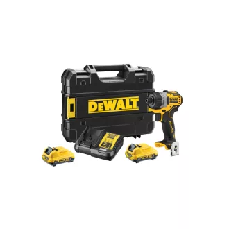   Șurubelniță fără fir DEWALT 12 V fără perie de cărbune (2 x 2,0 Ah baterii + încărcător) DCF601D2
