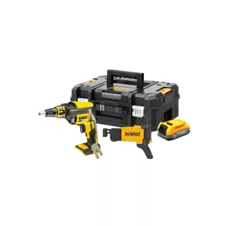   Șurubelniță DEWALT fără fir pentru gips-carton + magazie 18 V fără perie de cărbune (1 x baterie 1,7 Ah + TSTAK) DCF6