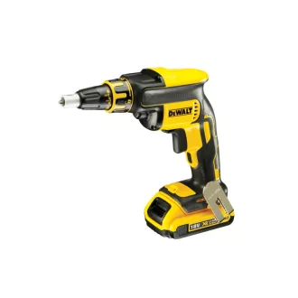  DEWALT Șurubelniță fără fir pentru gips-carton + magazie 18 V fără perie de cărbune (2 x 5,0 Ah+încărcător+TSTAK) DCF62
