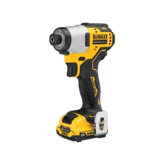   Șofer cu impact DEWALT 12 V fără perie de cărbune (2 x 2,0 Ah baterie + încărcător) DCF801D2