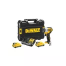 Șofer cu impact DEWALT 12 V fără perie de cărbune (2 x 2,0 Ah baterie + încărcător) DCF801D2