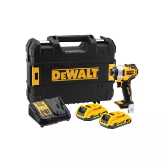   Șofer cu impact DEWALT 18 V fără perie de cărbune (2 x 2,0 Ah baterie + încărcător + TSTAK) DCF809D2T