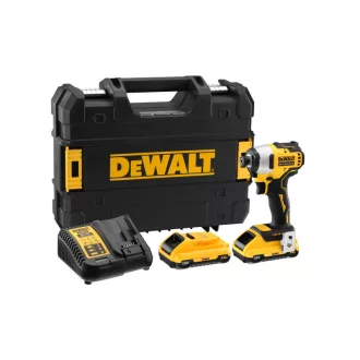   Șofer cu impact DEWALT 18 V fără perie de cărbune (2 x baterie de 3,0 Ah + încărcător + TSTAK) DCF809L2T