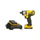 DEWALT șofer cu impact fără fir 10,8 V (2 x 2,0 Ah baterie + încărcător) DCF815D2