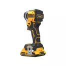Șofer cu impact DEWALT 18 V fără perie de cărbune (2 x 2,0 Ah baterie + încărcător + TSTAK) DCF850D2T