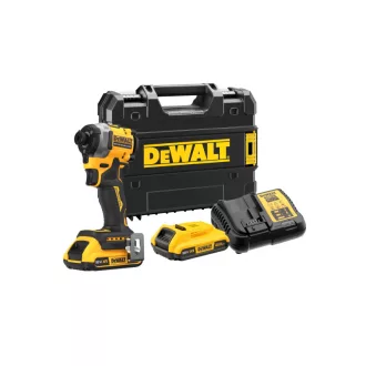   Șofer cu impact DEWALT 18 V fără perie de cărbune (2 x 2,0 Ah baterie + încărcător + TSTAK) DCF850D2T