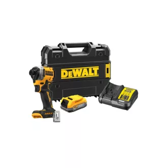   Șofer cu impact DEWALT 18 V fără perie de cărbune (1 x baterie de 1,7 Ah + încărcător + TSTAK) DCF850E1T