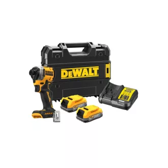   Șofer cu impact DEWALT 18 V fără perie de cărbune (2 x 1,7 Ah baterie + încărcător + TSTAK) DCF850E2T