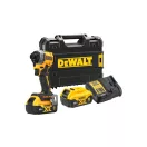 Șofer cu impact DEWALT 18 V fără perie de cărbune (2 x 5,0 Ah baterie + încărcător + TSTAK) DCF850P2T
