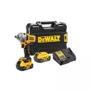 Șofer cu impact DEWALT 18 V fără perie de cărbune (2 x 5,0 Ah baterie + încărcător + TSTAK) DCF891P2T