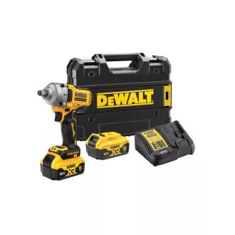   Șofer cu impact DEWALT 18 V fără perie de cărbune (2 x 5,0 Ah baterie + încărcător + TSTAK) DCF891P2T