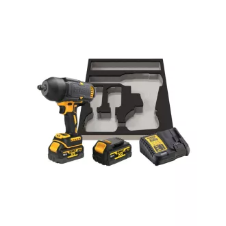   Șofer cu impact DEWALT 18 V fără perie de cărbune (2 x 5,0 Ah baterie + încărcător) DCF900P2G