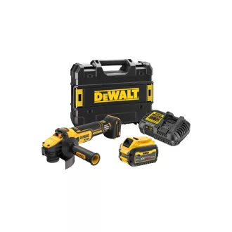   Polizor unghiular cu acumulator DEWALT 125 mm 18 V (1 x 6,0 Ah baterie + încărcător + TSTAK) DCG409VST1