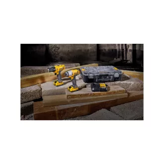   DEWALT Pachet puternic cu acumulator 10,8 V (DCD710 + DCF815 + 2 x acumulator 2,0 Ah + încărcător)