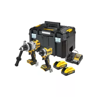   DEWALT Pachet de forță cu acumulator 18 V (DCF860 + DCD1007 + 2 x 5,0 Ah Power Stack acumulator + încărcător + TSTAK)
