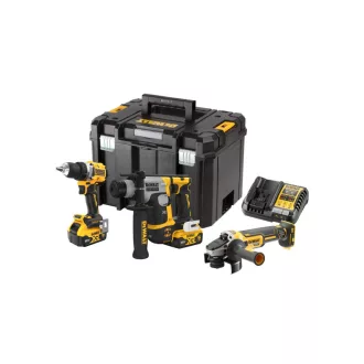   DEWALT Pachet de putere cu acumulator 18 V (DCH172 + DCG405 + DCD800 + 2 x acumulatori 5,0 Ah + încărcător + TSTAK)
