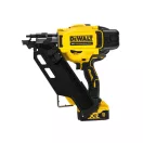 DEWALT Pistol de batut cuie pentru construcții 34° 18 V (2 x acumulator 5,0 Ah + încărcător) în valiză