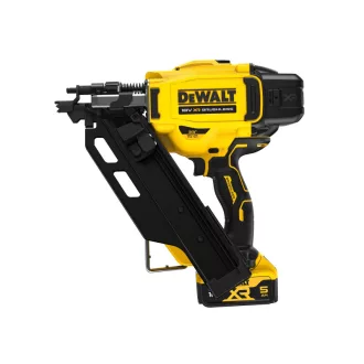   DEWALT Pistol de batut cuie pentru construcții 34° 18 V (2 x acumulator 5,0 Ah + încărcător) în valiză