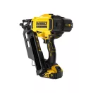 DEWALT Pistol de batut cuie pentru construcții 34° 18 V (2 x acumulator 5,0 Ah + încărcător) în valiză