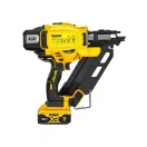 DEWALT Pistol de batut cuie pentru construcții 34° 18 V (2 x acumulator 5,0 Ah + încărcător) în valiză