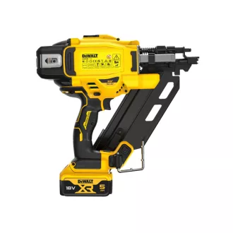   DEWALT Pistol de batut cuie pentru construcții 34° 18 V (2 x acumulator 5,0 Ah + încărcător) în valiză