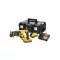 DEWALT Fierăstrău sabie cu baterie 18 V fără perii (2 x 5,0 Ah Power Stack baterie + încărcător + TSTAK)