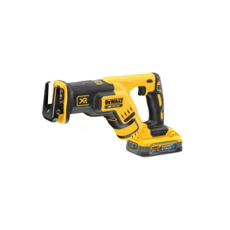   DEWALT Fierăstrău sabie cu baterie 18 V fără perii (2 x 5,0 Ah Power Stack baterie + încărcător + TSTAK)