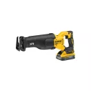 DEWALT Ferăstrău sabie cu baterie 18 V (2 x 5,0 Ah PowerStack baterie + încărcător) în cutie TSTAK