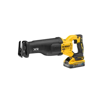   DEWALT Ferăstrău sabie cu baterie 18 V (2 x 5,0 Ah PowerStack baterie + încărcător) în cutie TSTAK