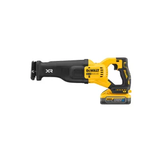   DEWALT Ferăstrău sabie cu baterie 18 V (2 x 5,0 Ah PowerStack baterie + încărcător) în cutie TSTAK