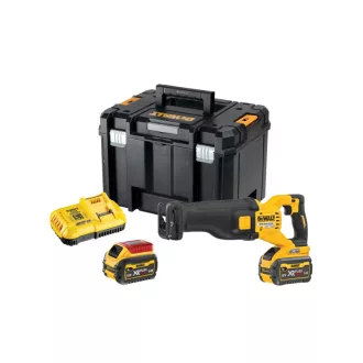   Ferăstrău alternativ cu acumulator DEWALT 18 V fără perie de cărbune (2 x 9,0 Ah baterii + încărcător) DCS389X2