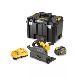   Ferăstrău circular submersibil fără fir DEWALT 54 V fără perie de cărbune (2 x 6,0 Ah baterii + încărcător) DCS520T2
