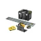 DEWALT Ferăstrău circular submersibil fără fir 54 V fără perie de cărbune (2 x 6,0 Ah baterie + încărcător + șină) DCS520T2R
