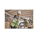 DEWALT Fierăstrău circular pe baterie 18 V, 184 mm, fără perii (2 x 5,0 Ah Power Stack baterie + încărcător + TSTAK)