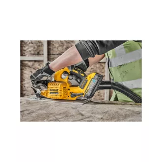   DEWALT Fierăstrău circular pe baterie 18 V, 184 mm, fără perii (2 x 5,0 Ah Power Stack baterie + încărcător + TSTAK)