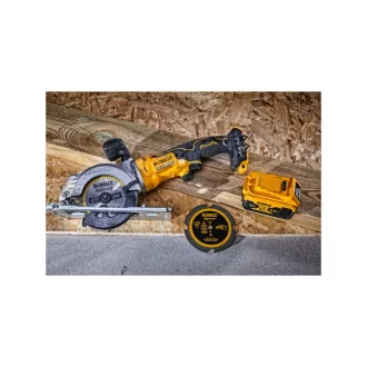   DEWALT Ferăstrău circular fără fir 18 V fără perie de cărbune (2 x 5,0 Ah baterii + încărcător) DCS571P2