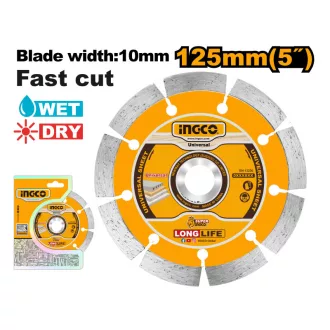 INGCO Disc de tăiere diamantat 125 x 10 x 22,2 mm segmentat