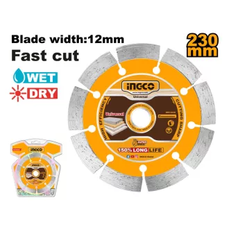   INGCO Disc de tăiere cu diamant 230 x 12 x 22,2 mm segmentat